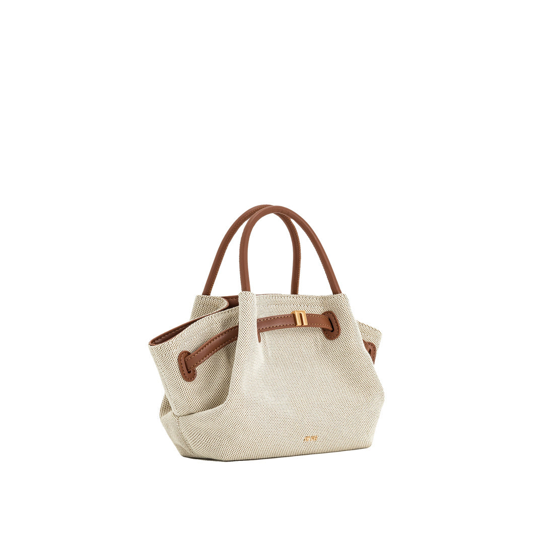 JW PEI Hana Mini Tote Bag - Brown Canvas by JW PEI