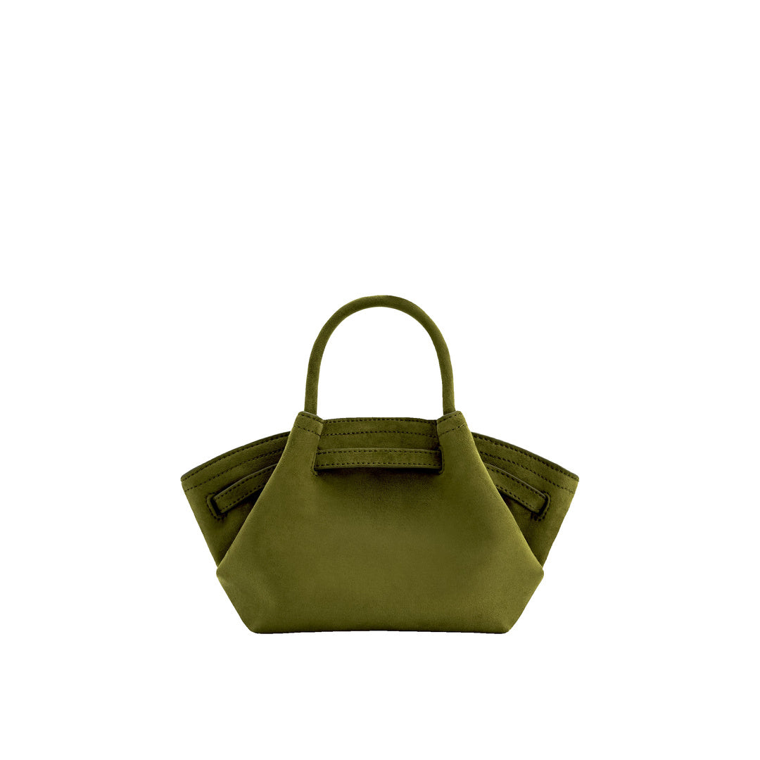 JW PEI Hana Mini Faux Suede Tote Bag - Dark Olive by JW PEI