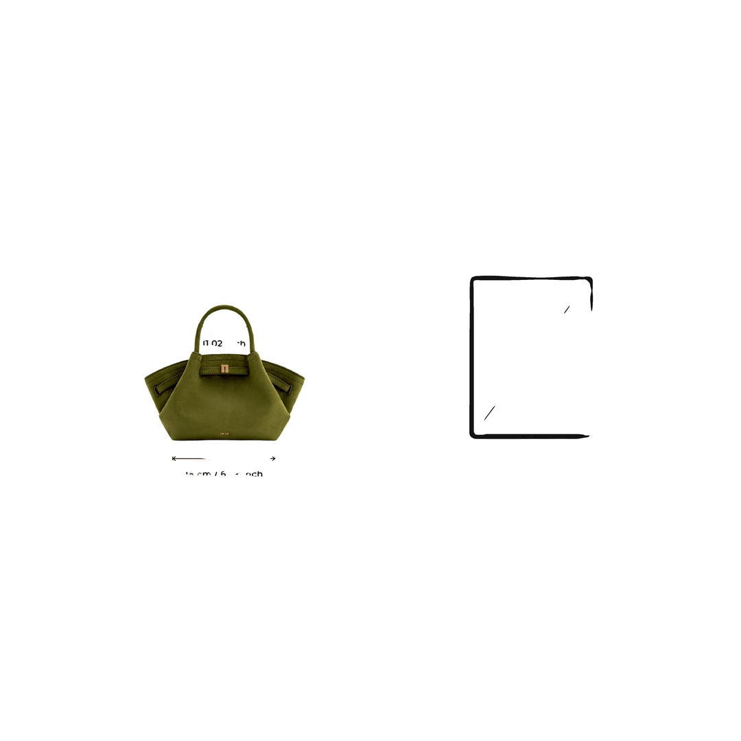 JW PEI Hana Mini Faux Suede Tote Bag - Dark Olive by JW PEI
