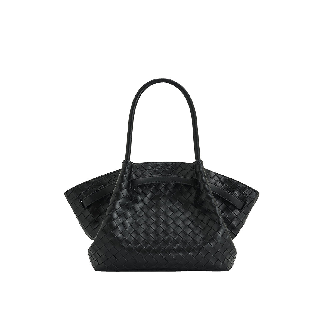 JW PEI Hana Medium Weave Texture Tote Bag - Black by JW PEI