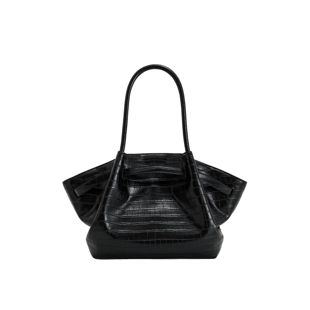 JW PEI Hana Medium Tote Bag - Black Croc by JW PEI