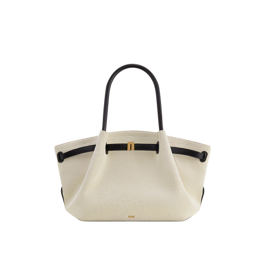 JW PEI Hana Medium Tote Bag - Black Canvas by JW PEI