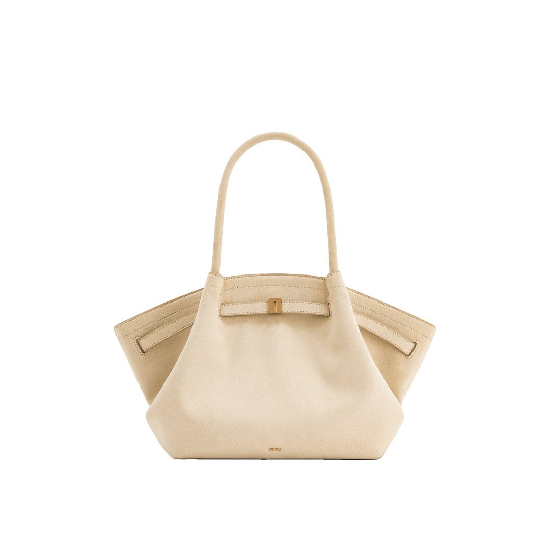 JW PEI Hana Medium Faux Suede Tote Bag - Off White by JW PEI