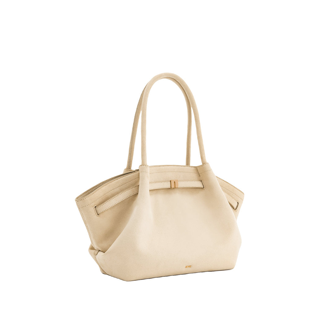 JW PEI Hana Medium Faux Suede Tote Bag - Off White by JW PEI
