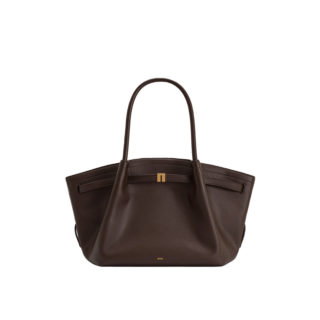 JW PEI Hana Medium Tote Bag - Dark Brown by JW PEI