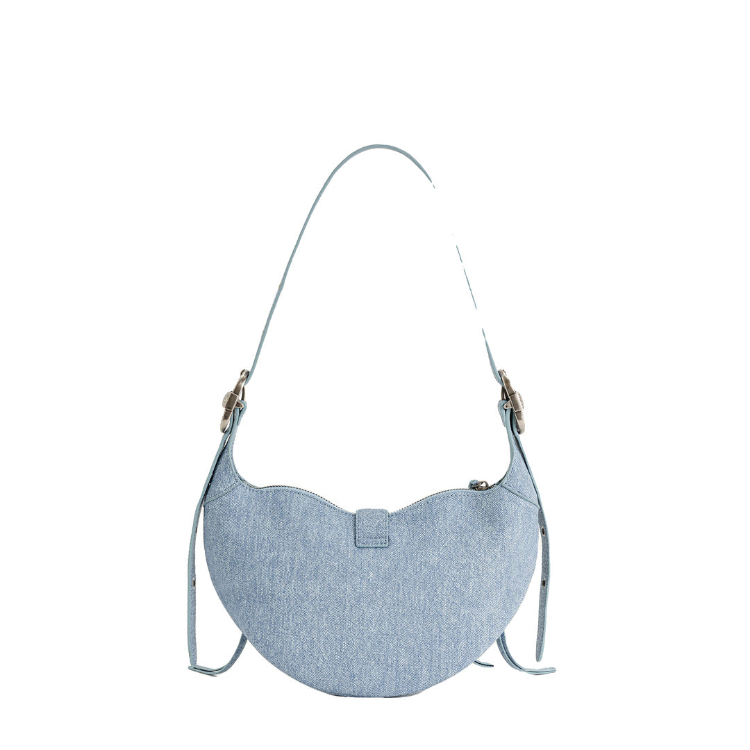 JW PEI Tessa Denim Embossed Shoulder Bag - Blue by JW PEI
