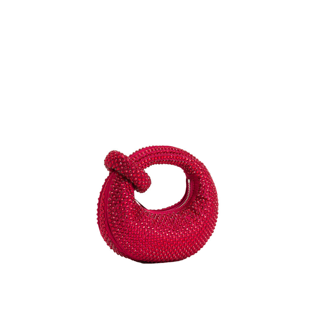 JW PEI Abacus Artificial Crystal Mini Top Handle Bag - Red by JW PEI