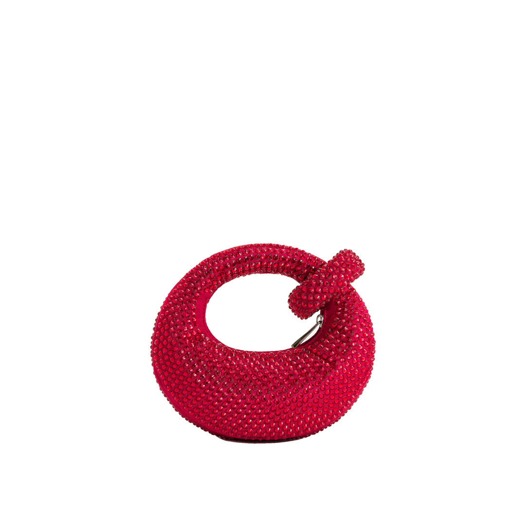 JW PEI Abacus Artificial Crystal Mini Top Handle Bag - Red by JW PEI