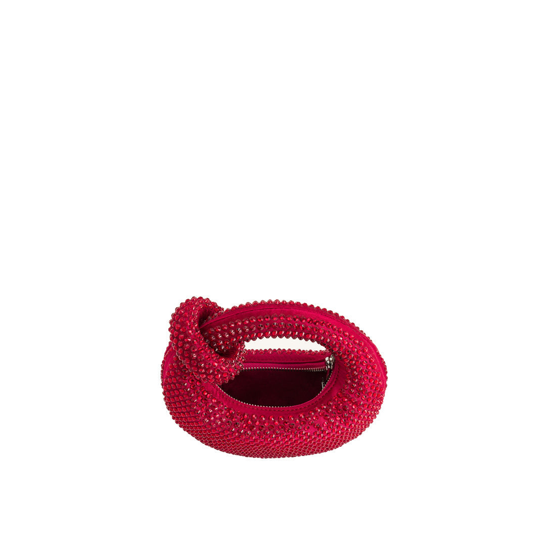 JW PEI Abacus Artificial Crystal Mini Top Handle Bag - Red by JW PEI