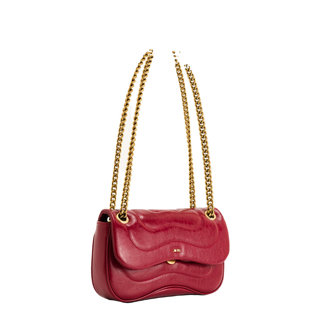 JW PEI Tina Quilted Chain Crossbody - Claret by JW PEI