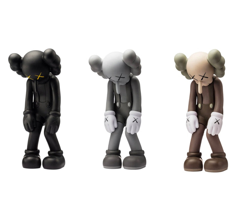 KAWS Small Lie Companion Vinyl Figure Black/Grey/Brown Set by KAWS