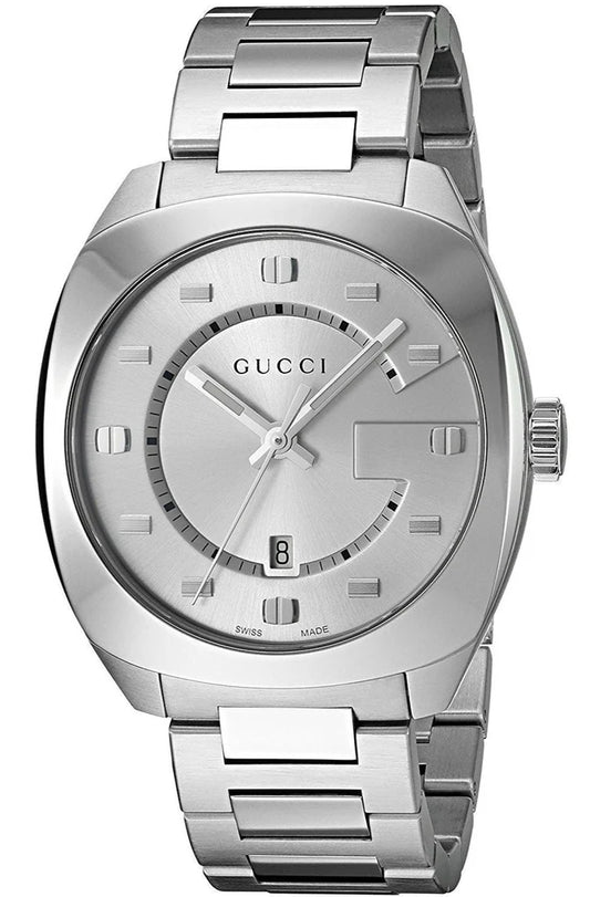 Men’s Gucci GG2570 YA142308 Silver-Tone Quartz Watch