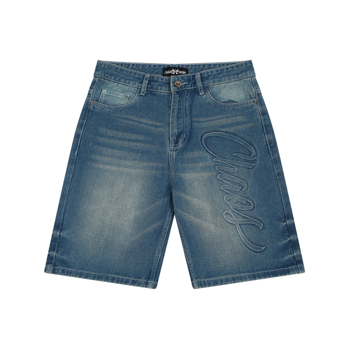 Washed Jorts Light Blue by Peace In Chaos