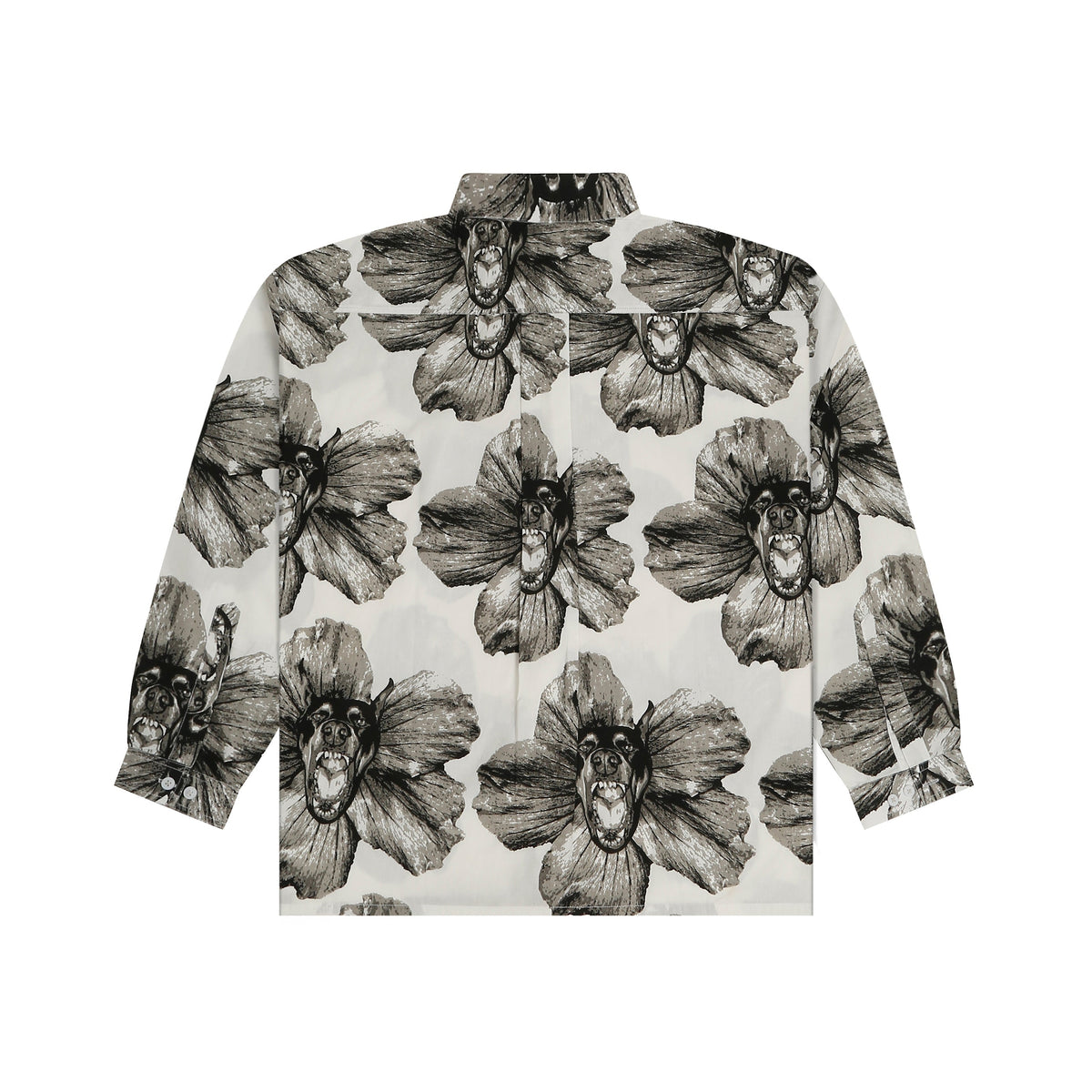 Canine printed cotton shirt - White by HUEMN
