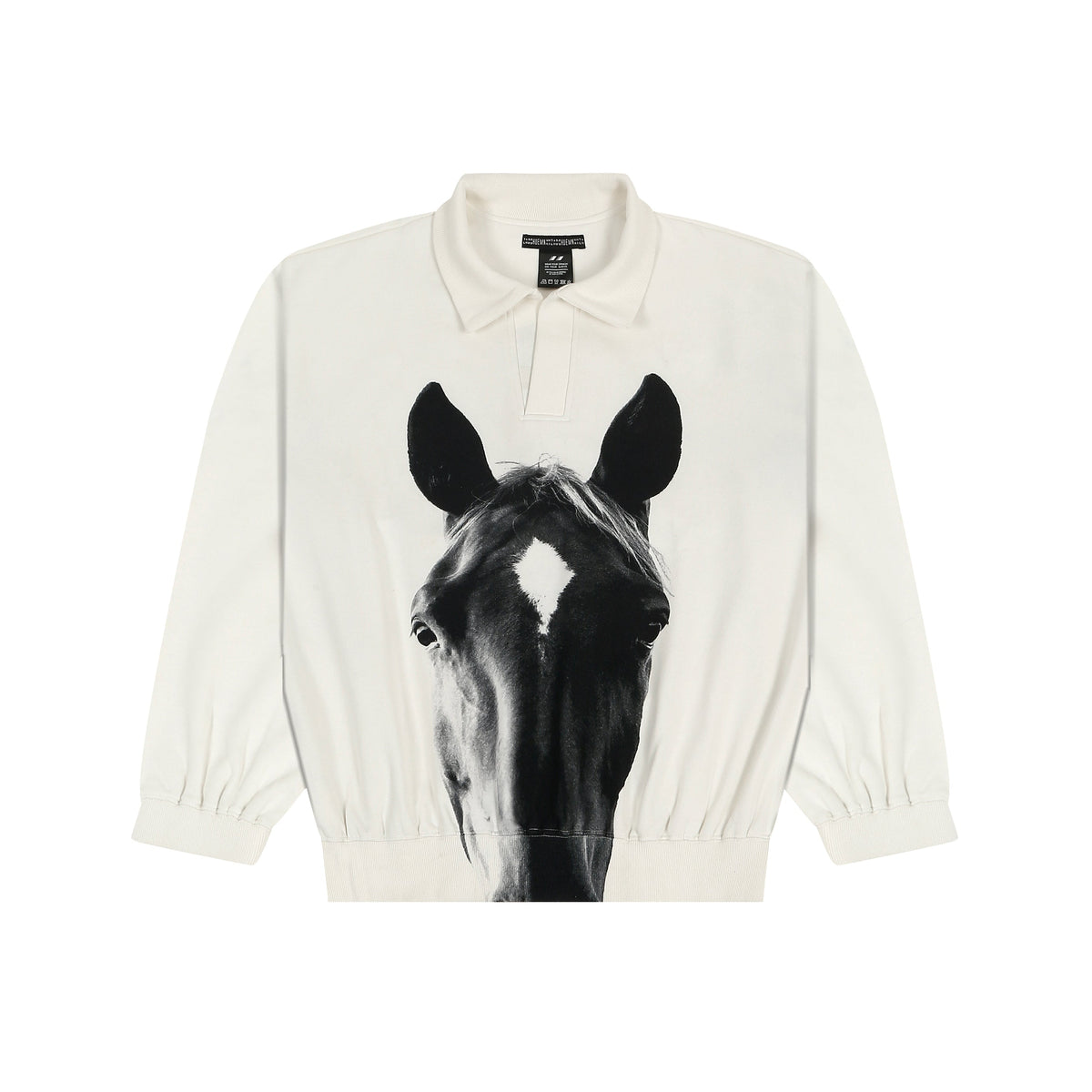Horse printed sweatshirt - White by HUEMN