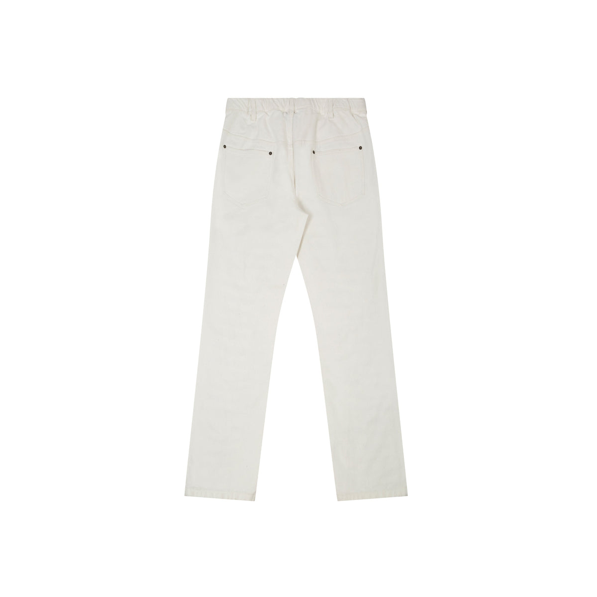 SuperHUEMN Slit and Frayed Denim (White) by HUEMN