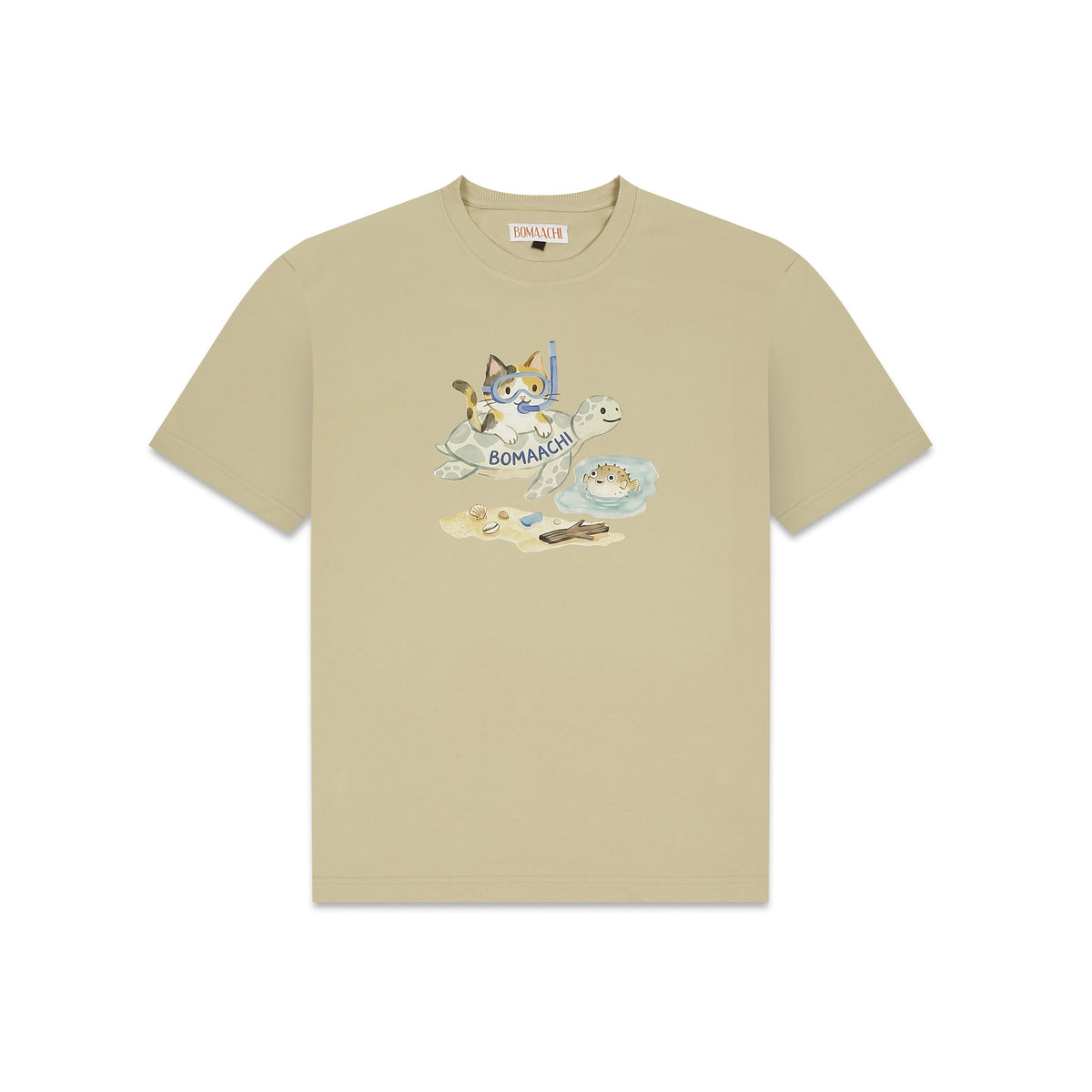 Snorkel Cat T-shirt by BOMAACHI
