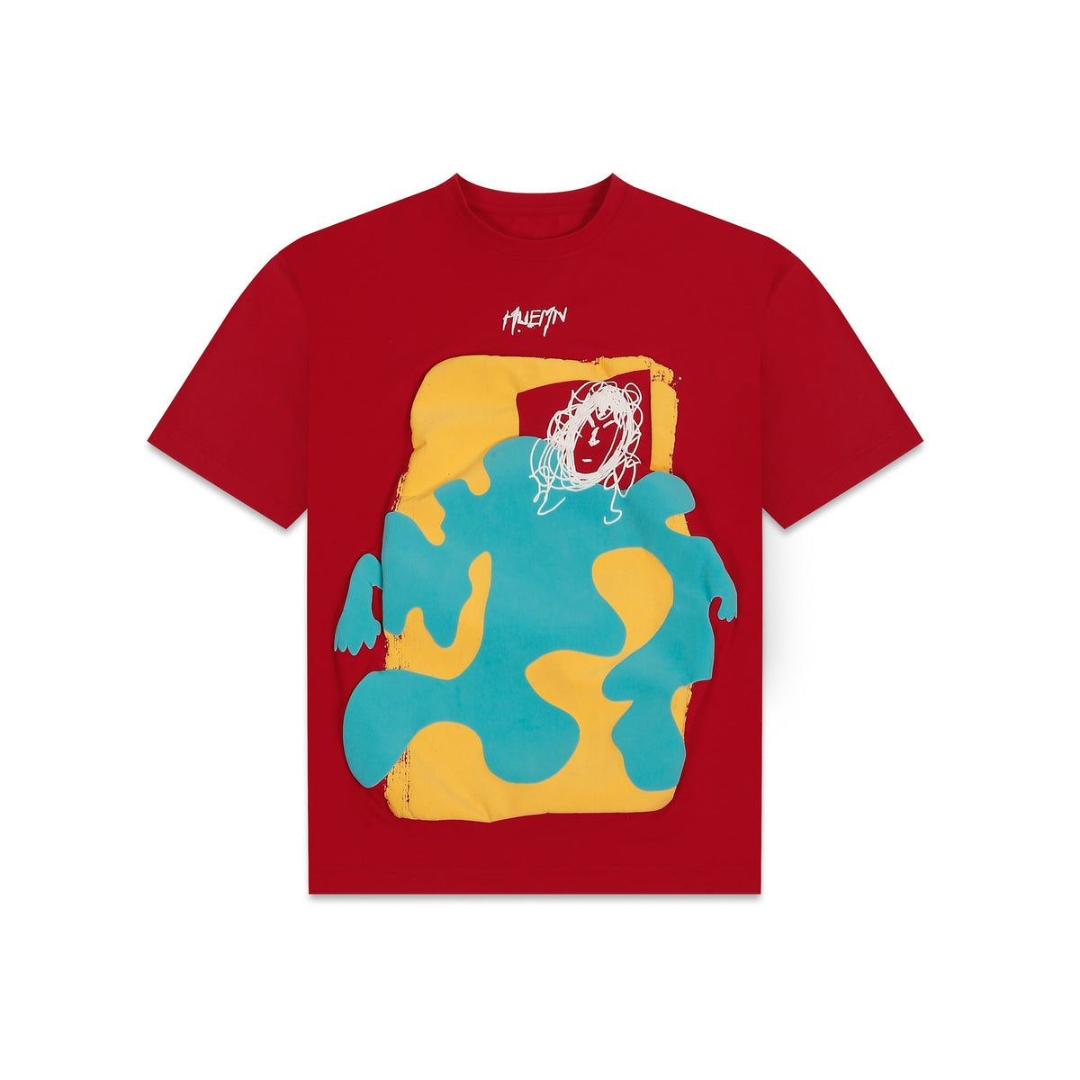 Doodle man t-shirt - Red by HUEMN