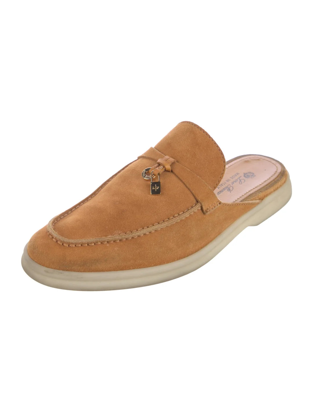 Loro Piana Charms Walk Babouche – Suede Slip-On Mules