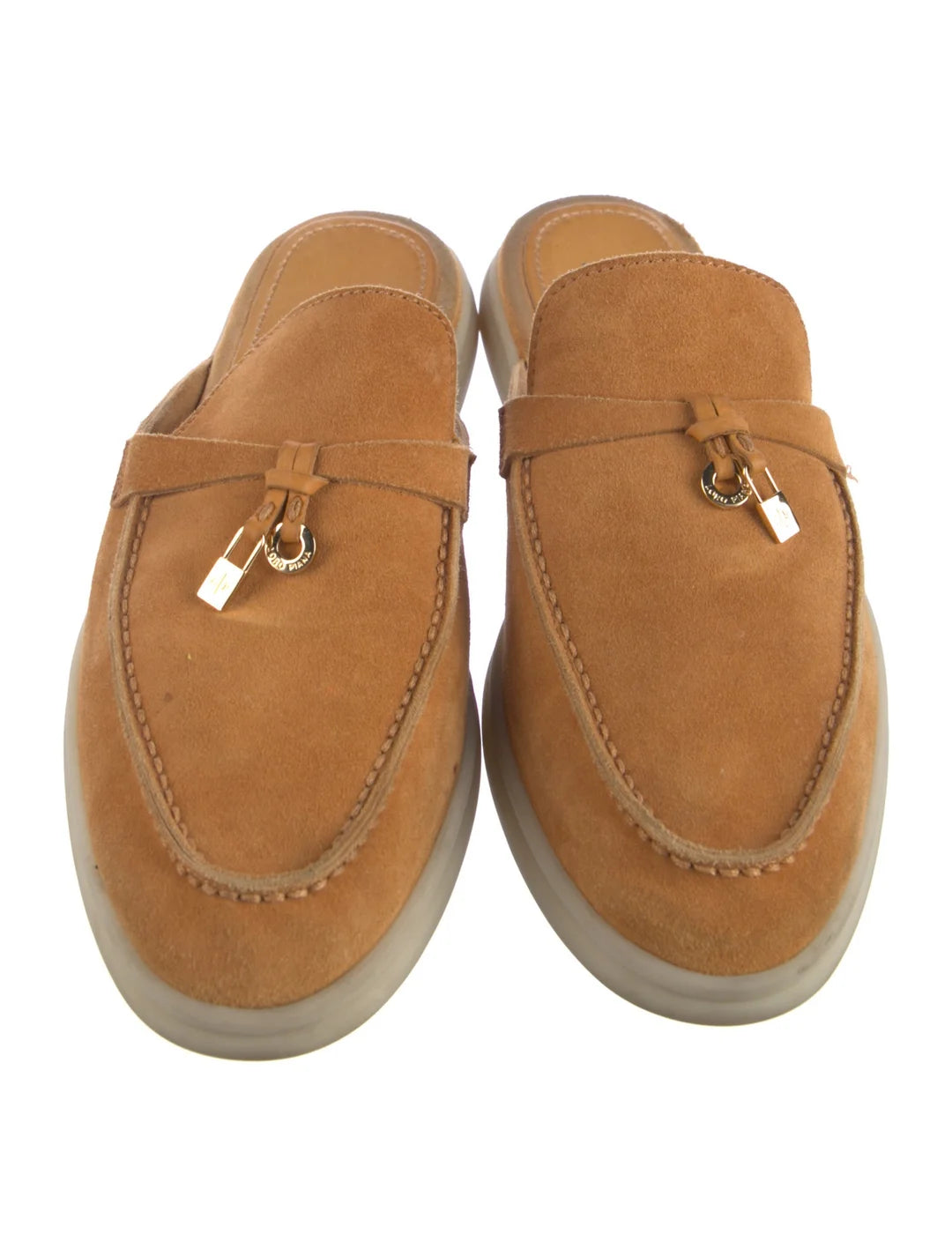 Loro Piana Charms Walk Babouche – Suede Slip-On Mules