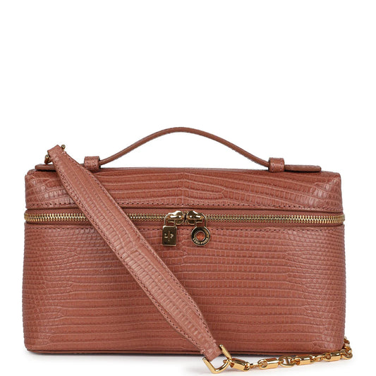 Loro Piana Extra Pocket L19 Pouch – Brown Lizard Leather