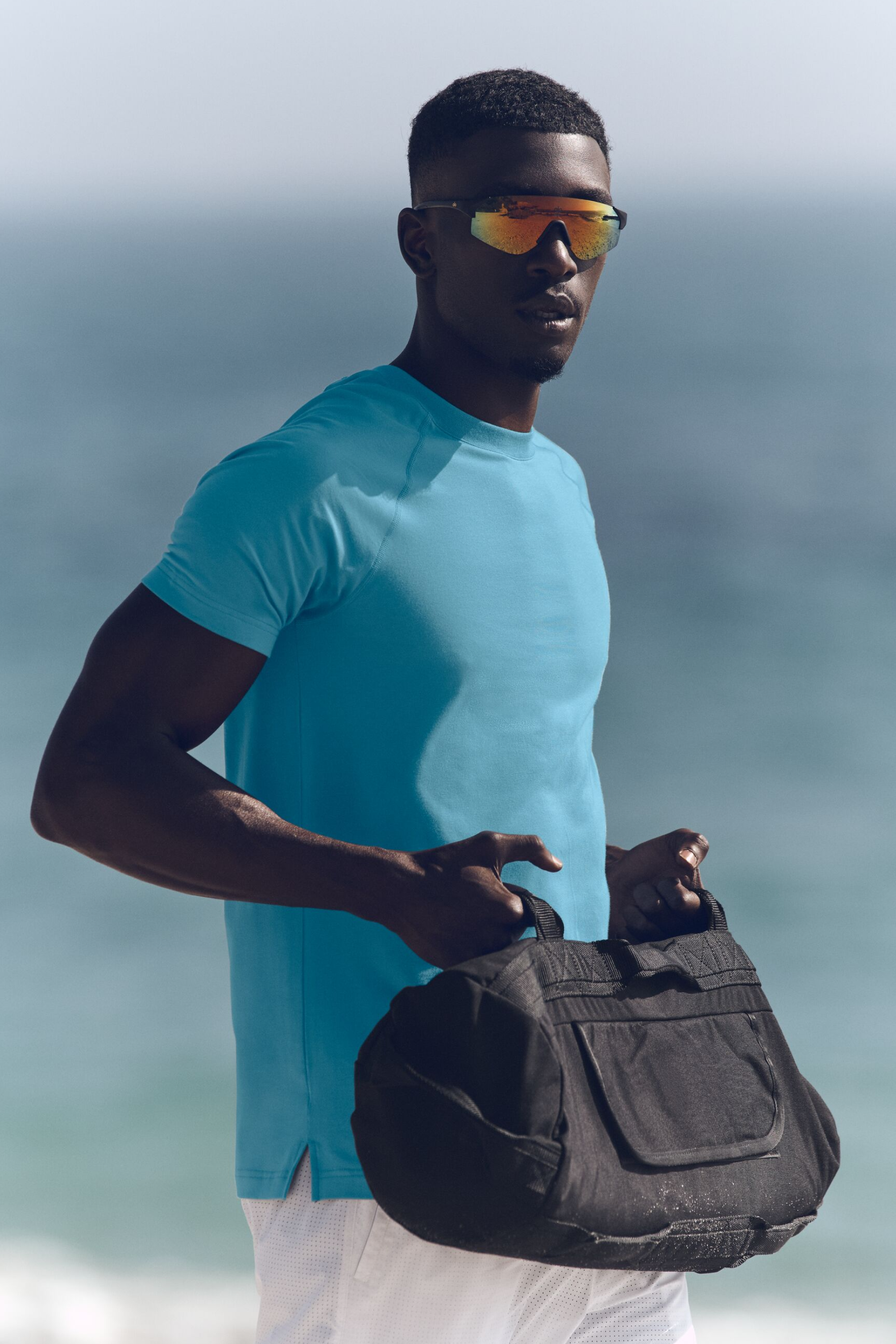 ALO Vapor Crewneck Short Sleeve - Blue Breeze (M1228R)