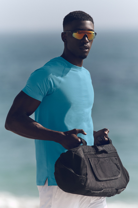 ALO Vapor Crewneck Short Sleeve - Blue Breeze (M1228R)