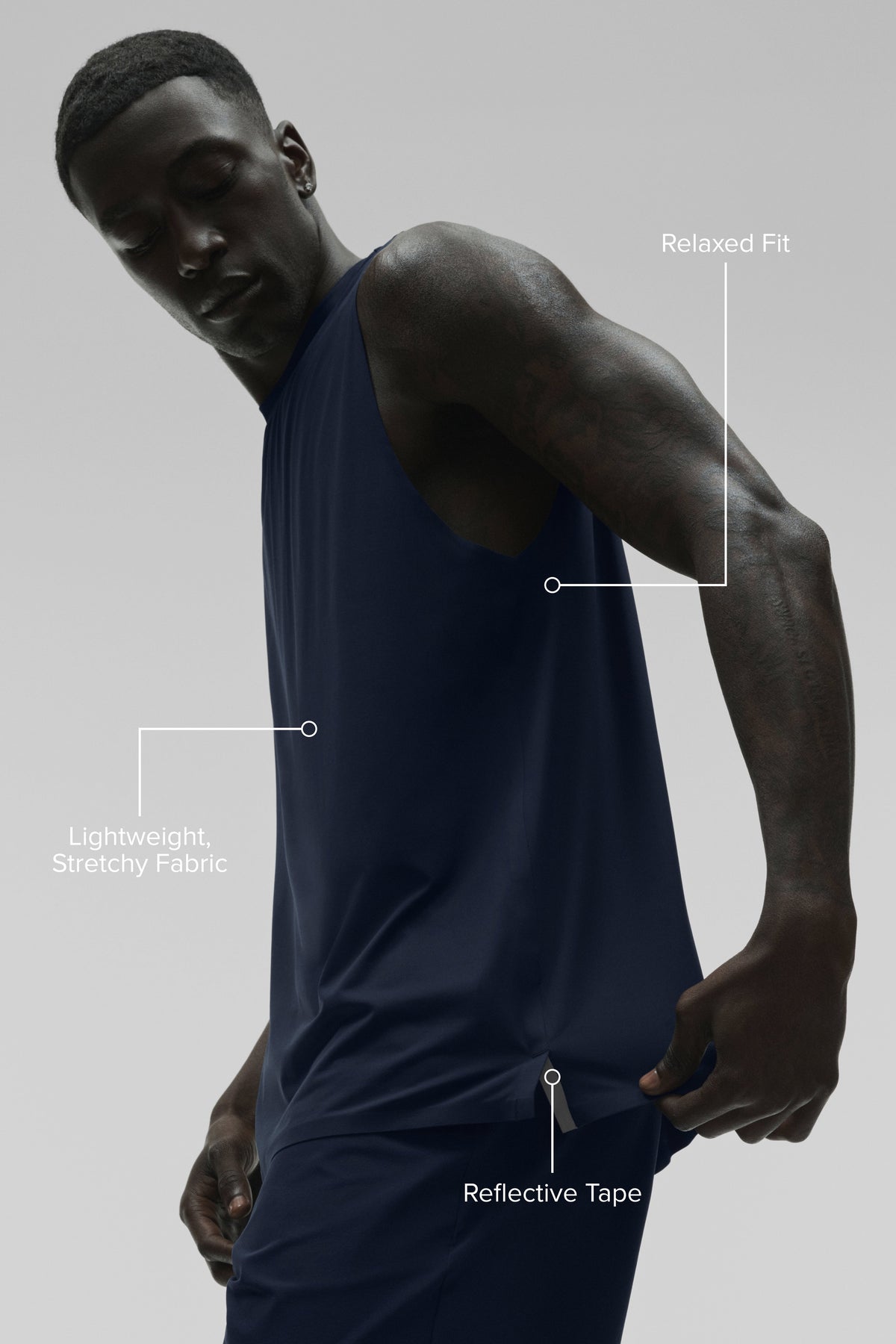 Alo Yoga Idol Muscle Tank in Navy, product image 2 of 4