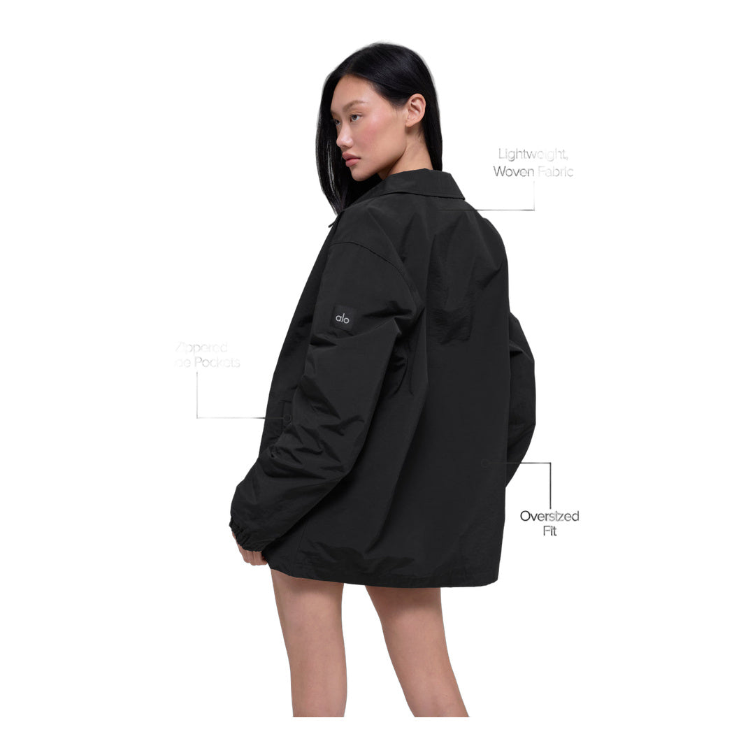 alo Torrent Overshirt - Black by Alo Yoga