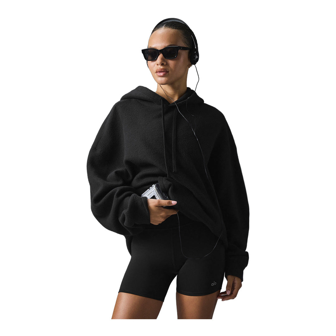 alo Triumph Restore Hoodie - Black by Alo Yoga