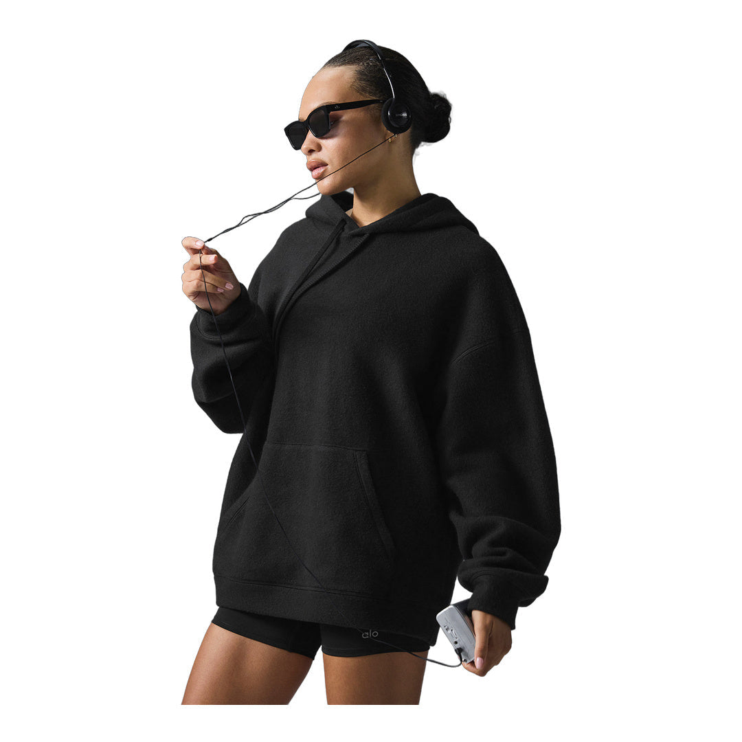 alo Triumph Restore Hoodie - Black by Alo Yoga