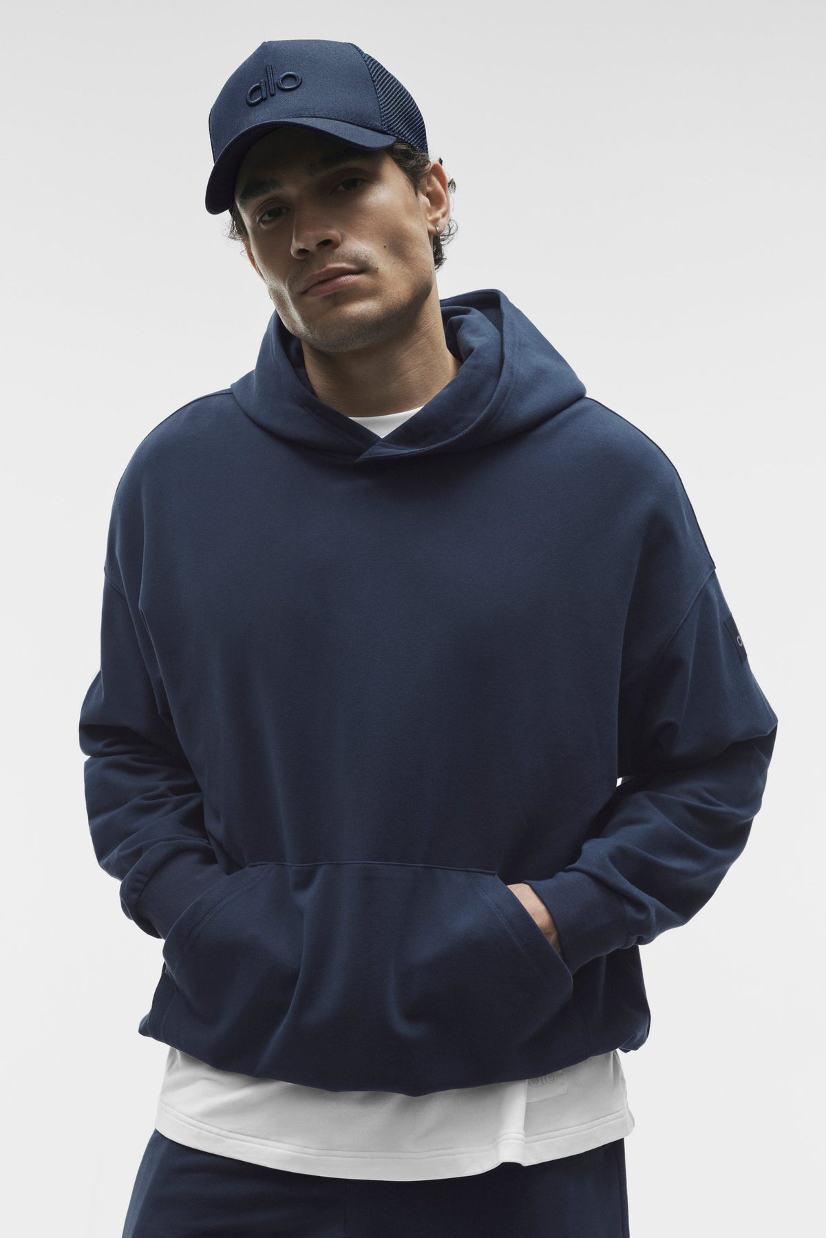 Alo Yoga Double Take Hoodie in Navy, product image 3 of 5
