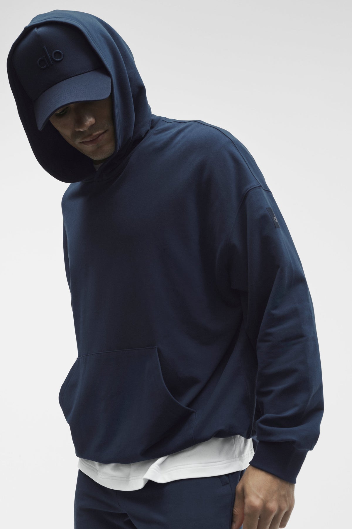 Alo Yoga Double Take Hoodie in Navy, product image 4 of 5