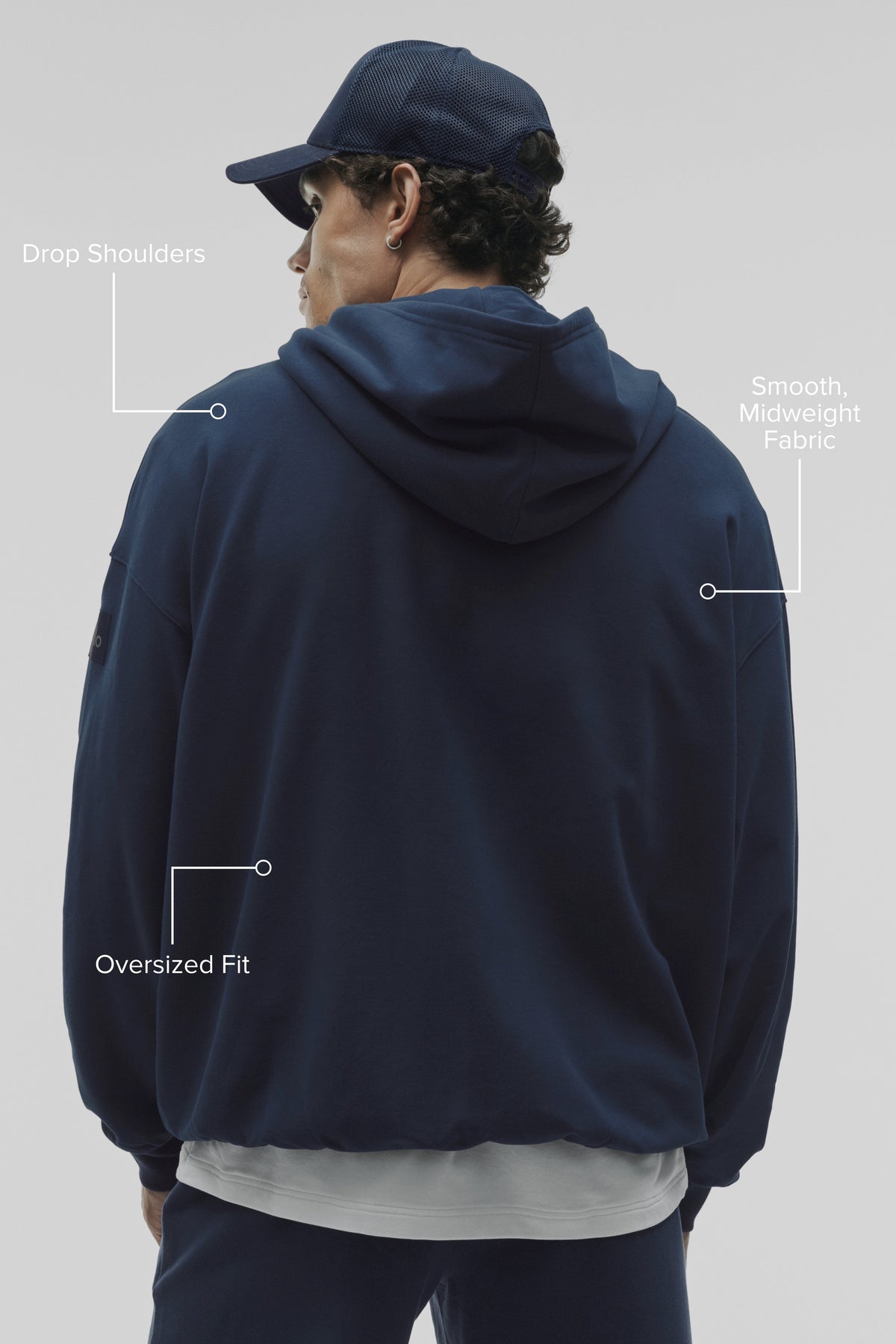 Alo Yoga Double Take Hoodie in Navy, product image 2 of 5