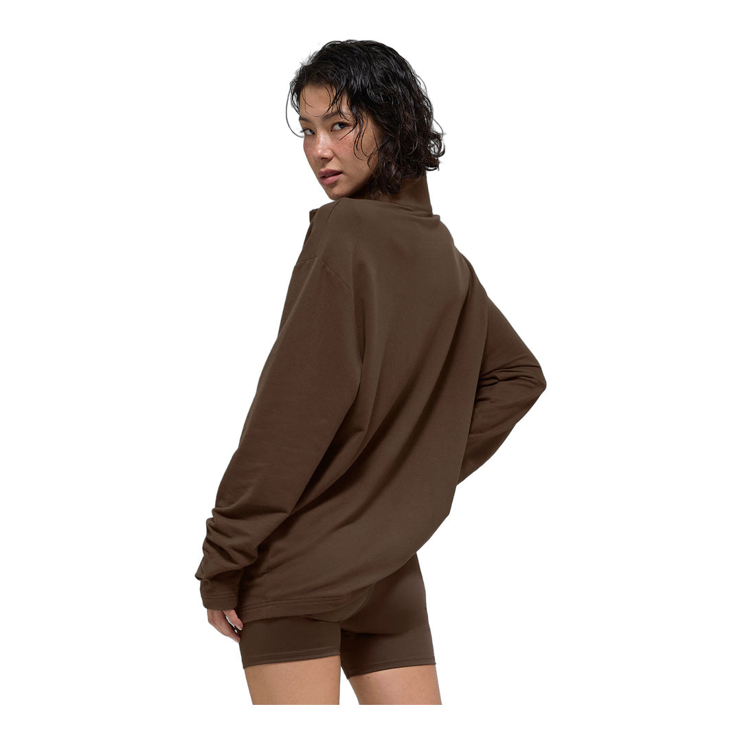 alo Double Take Long Sleeve 1/4 Zip - Espresso by Alo Yoga