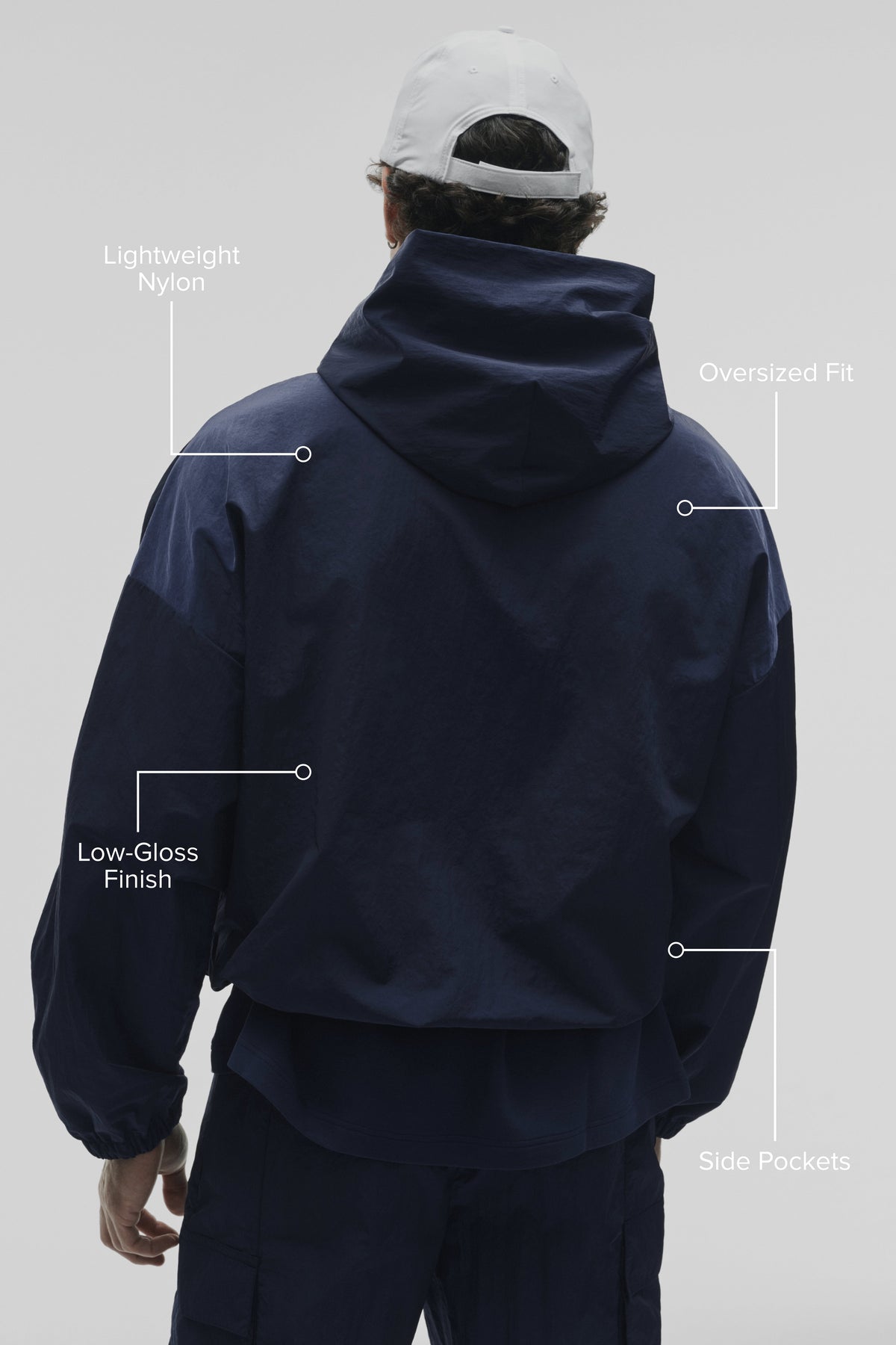 Alo Yoga Axis Hooded Pullover in Navy, product image 2 of 7