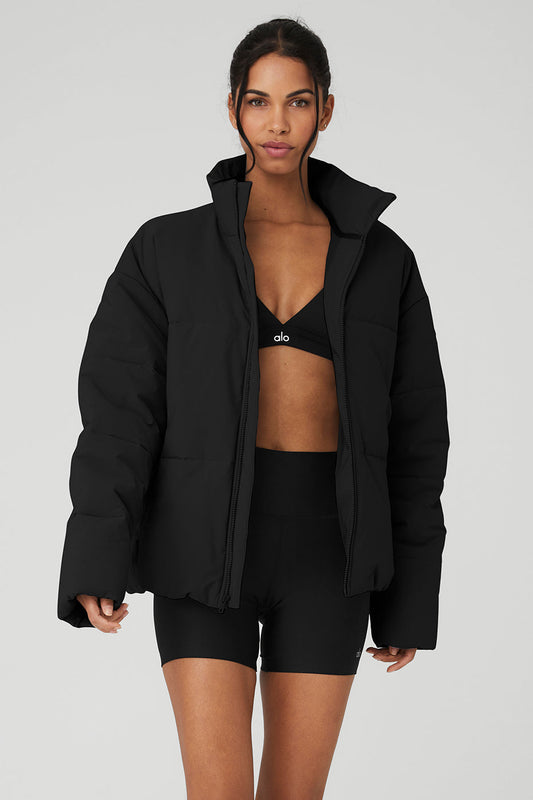 Stretch Woven Street Puffer - Black (WOMANSM4134R)