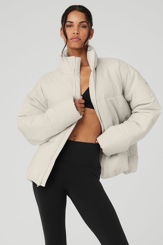 Stretch Woven Street Puffer - Bone (WOMANSM4134R)