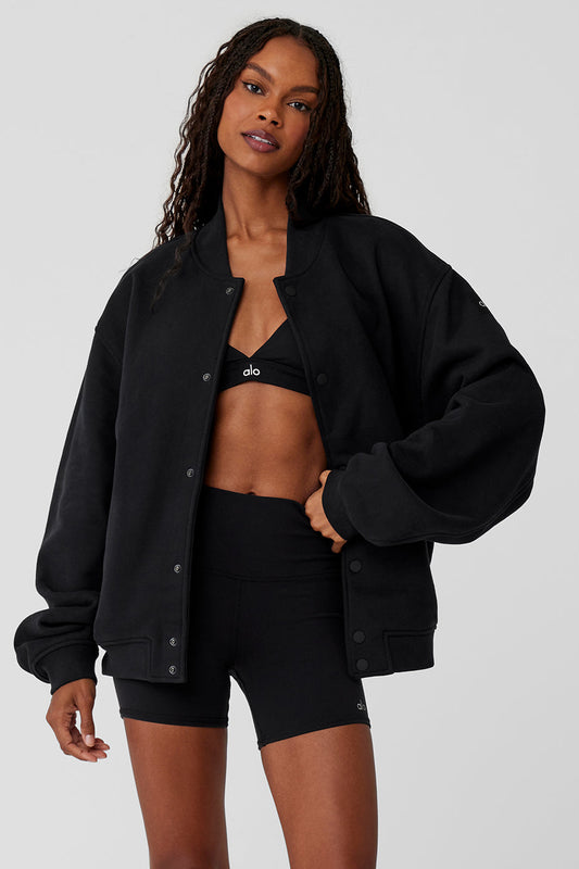 Renown Varsity Jacket - Black (WOMENSM4144R)