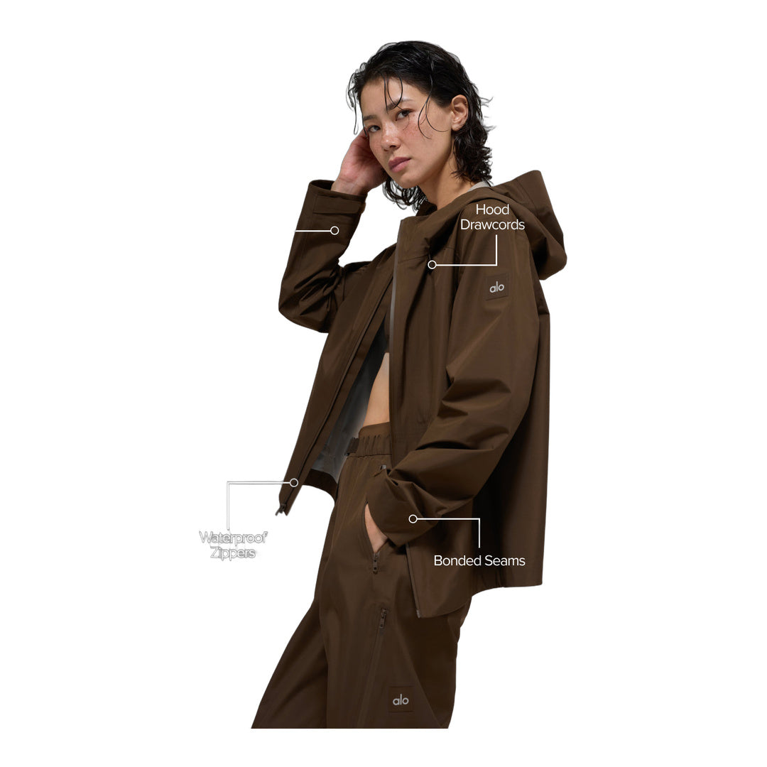 alo Alpha Shell Jacket - Espresso by Alo Yoga