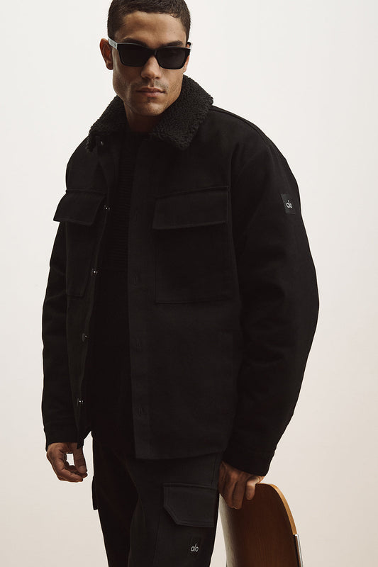 Canvas Utility Shacket - Black (M4206R)