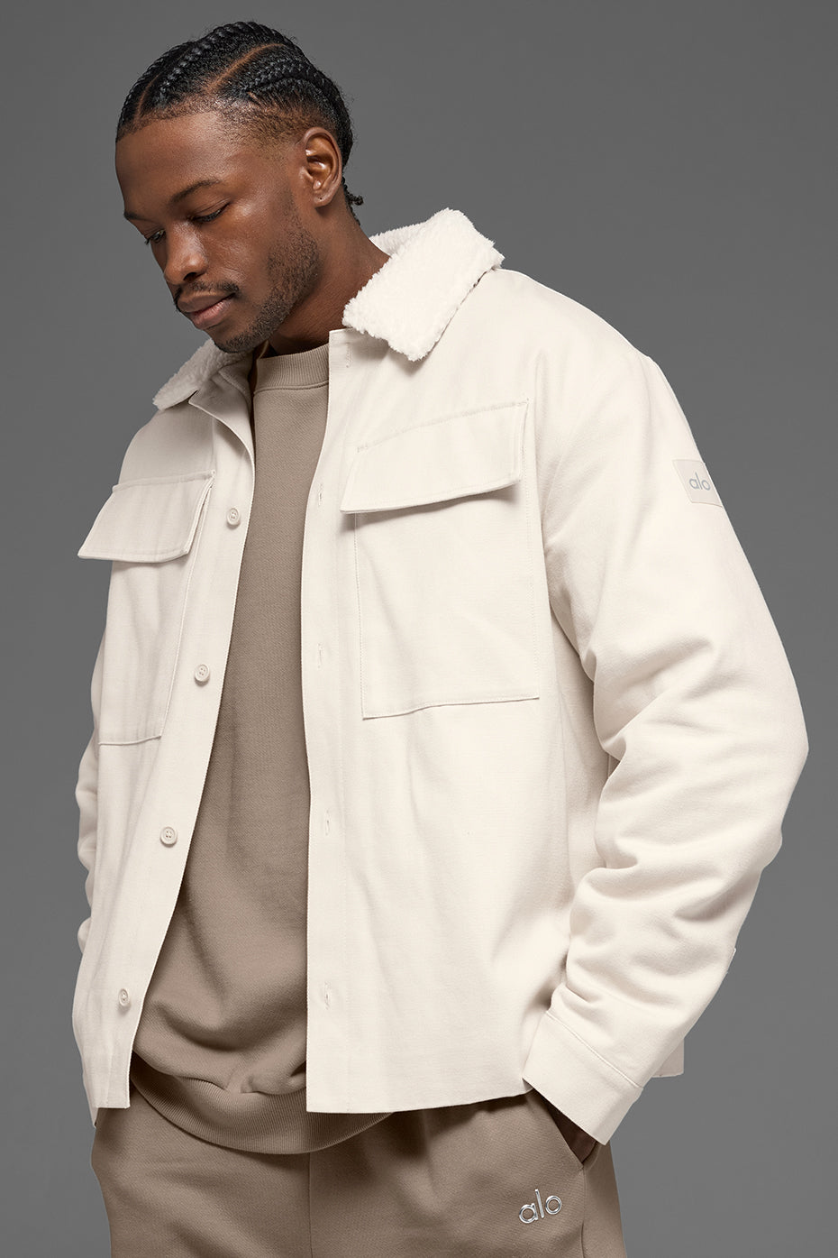 Canvas Utility Shacket - Bone (M4206R)