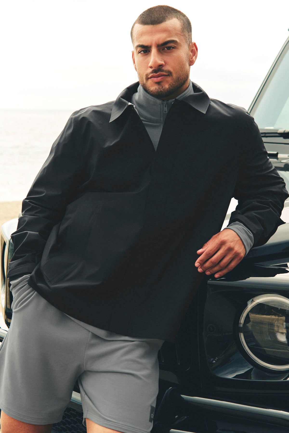 Alo Yoga Alpha Shell Overshirt in Black