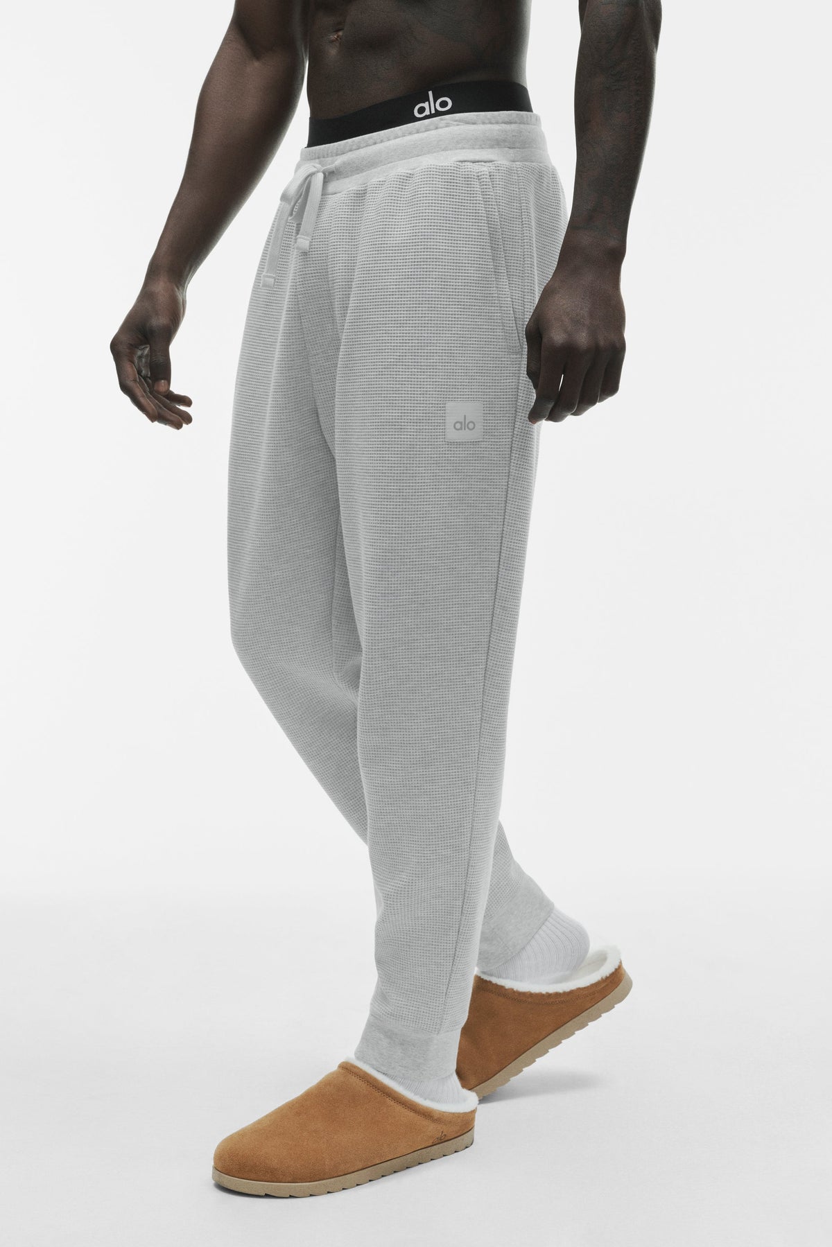 Alo Yoga Waffle Lounge Jogger in Athletic Heather Grey