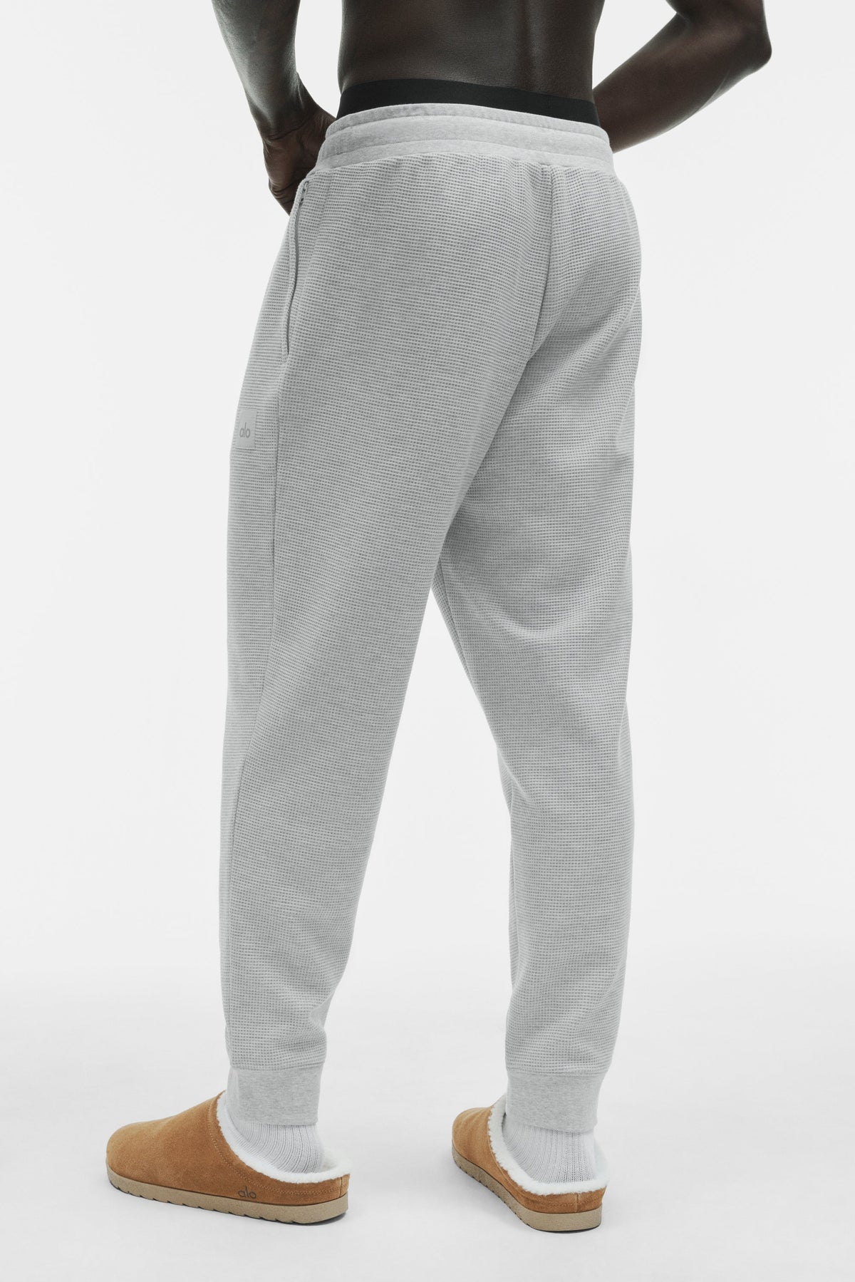 Alo Yoga Waffle Lounge Jogger in Athletic Heather Grey, product image 2 of 4