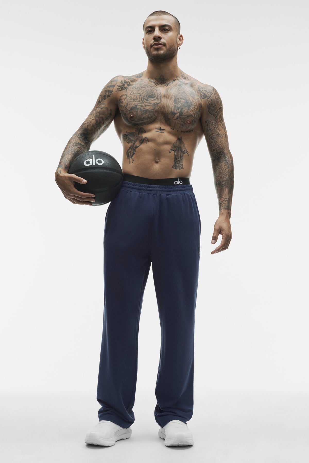 Alo Yoga Double Take Straight Leg Pant in Navy