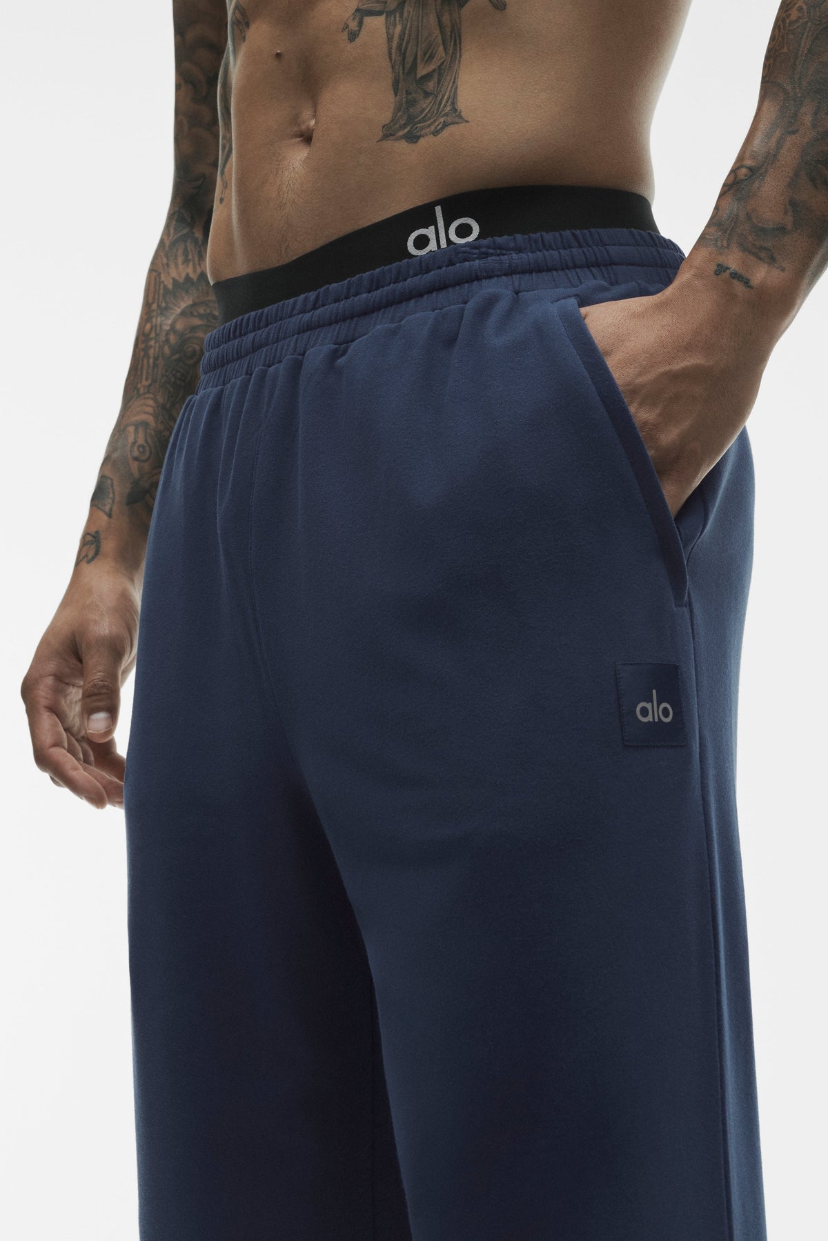 Alo Yoga Double Take Straight Leg Pant in Navy, product image 2 of 4