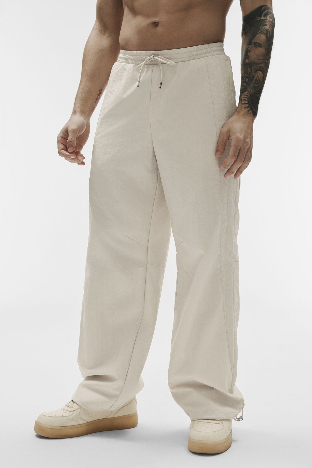 Alo Yoga Takeaway Track Straight Leg Pant in Bone, product image 2 of 5