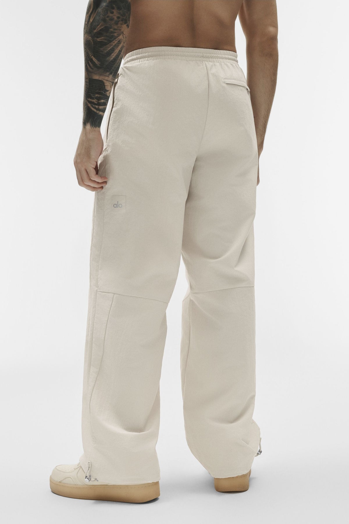 Alo Yoga Takeaway Track Straight Leg Pant in Bone, product image 3 of 5