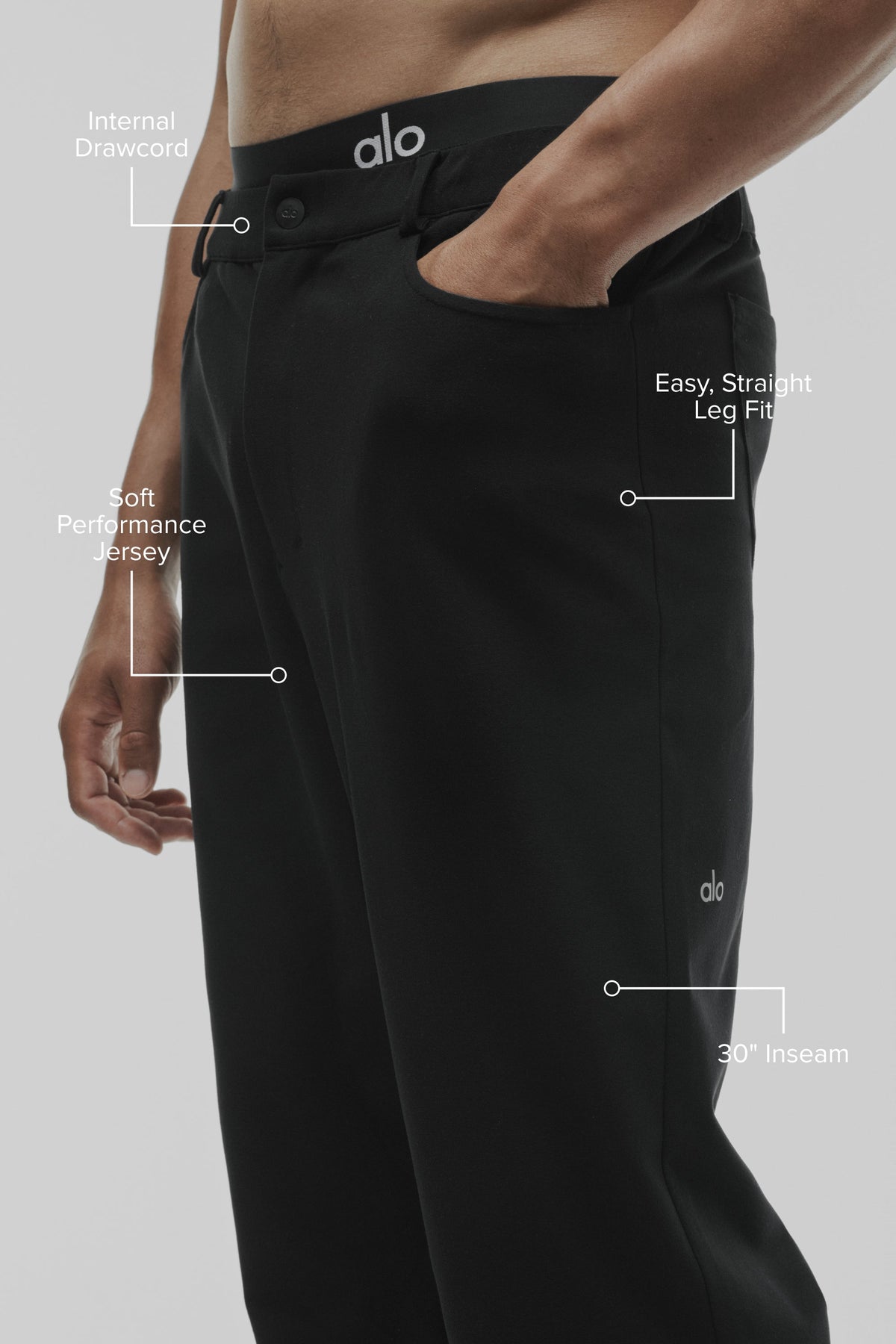 Alo Yoga Conquer Max 4 Pocket Pant in Black, product image 2 of 6